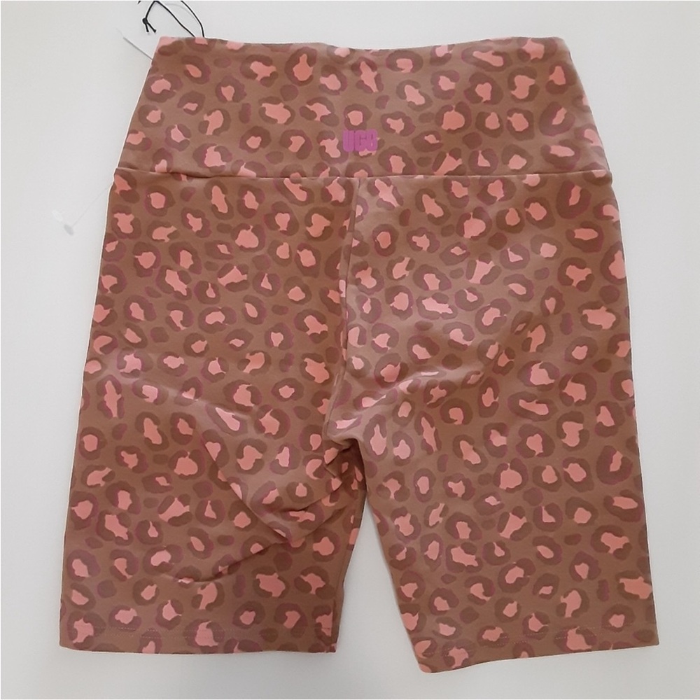 UGG Women's Tan Leopard Print Bike Shorts ( S ) - Picture 3 of 4